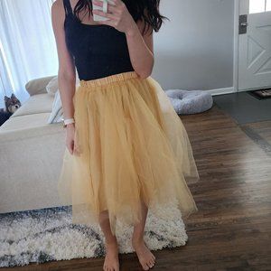 Gold tuelle skirt